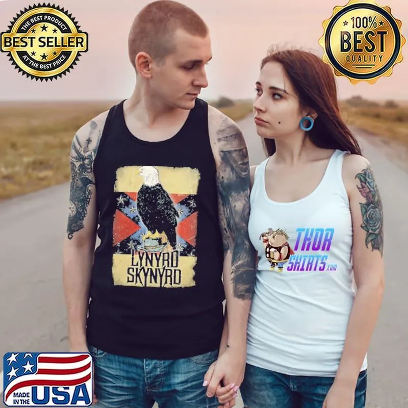 Lynyrd Skynyrd Free Bird Eagles Flag Shirt Tank Top