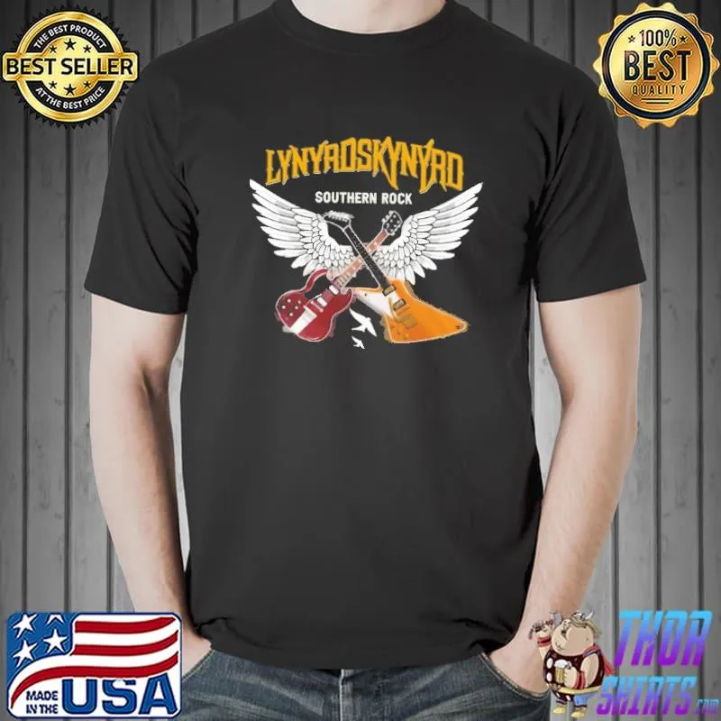 Lynyrd Skynyrd Southern Rock Guitar Wing Shirt