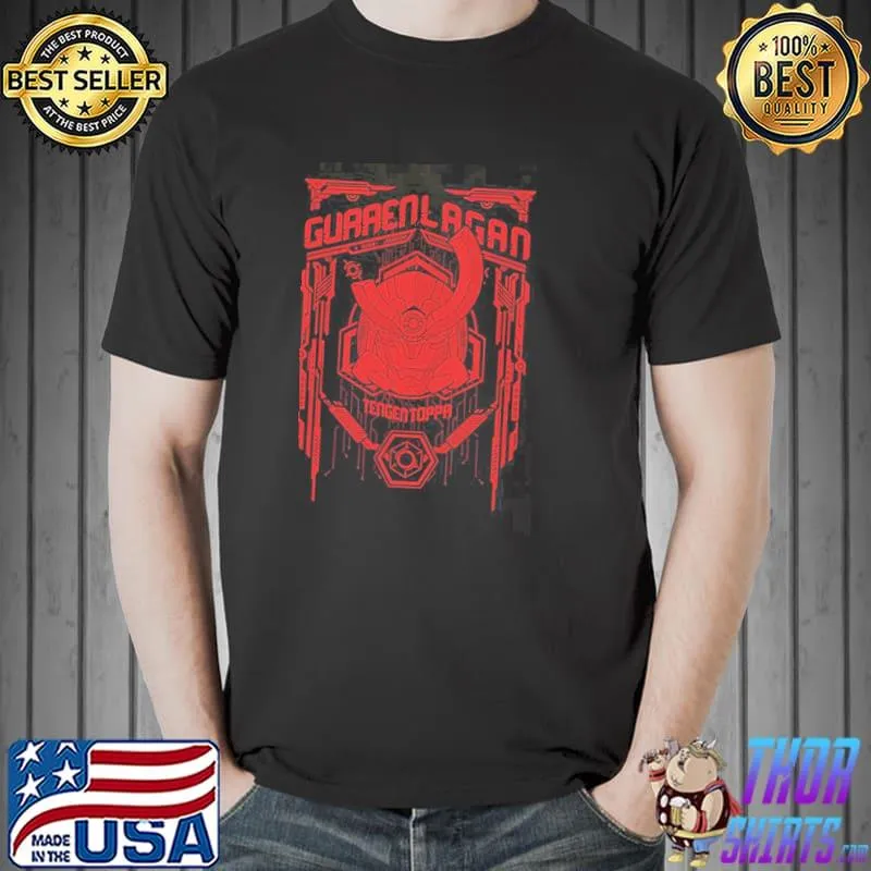 Mecha gurren anime graphic shirt
