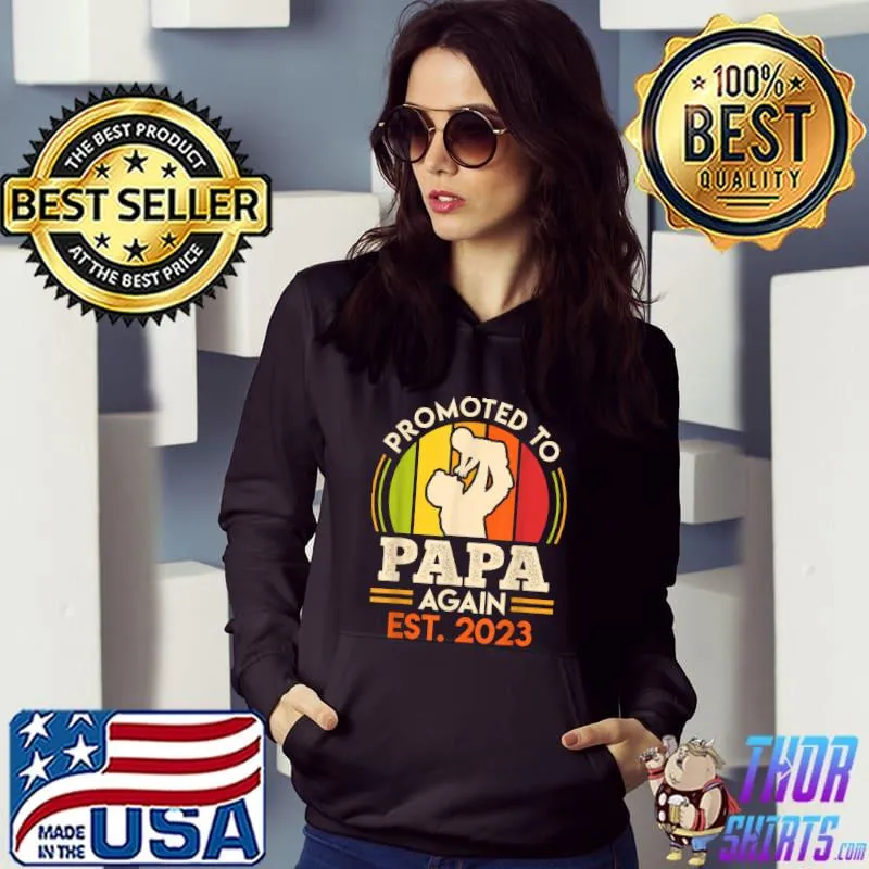 Mens Second child 2023 Dad of two 2 children father T-Shirt Hoodie