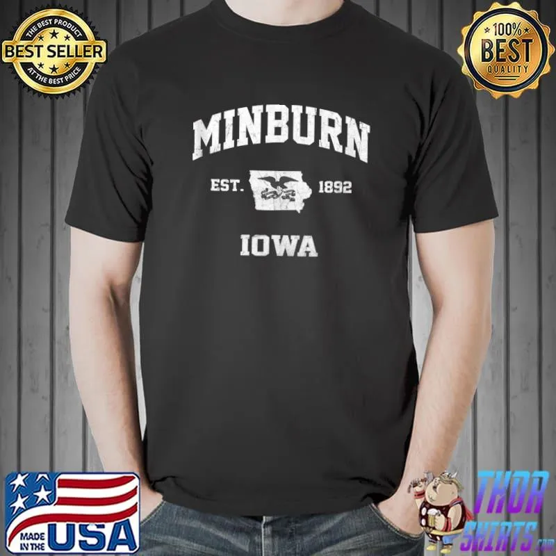 Minburn Iowa IA vintage State Athletic style T-Shirt Unisex