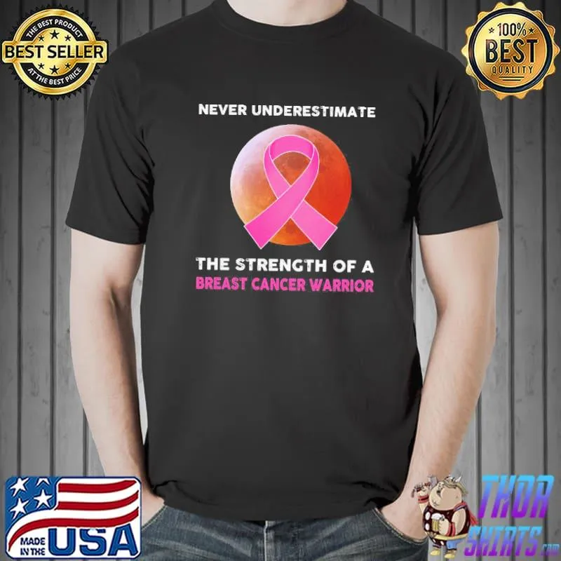 Never Underestimate The Strength Of A Breast Cancer Warrior Shirt