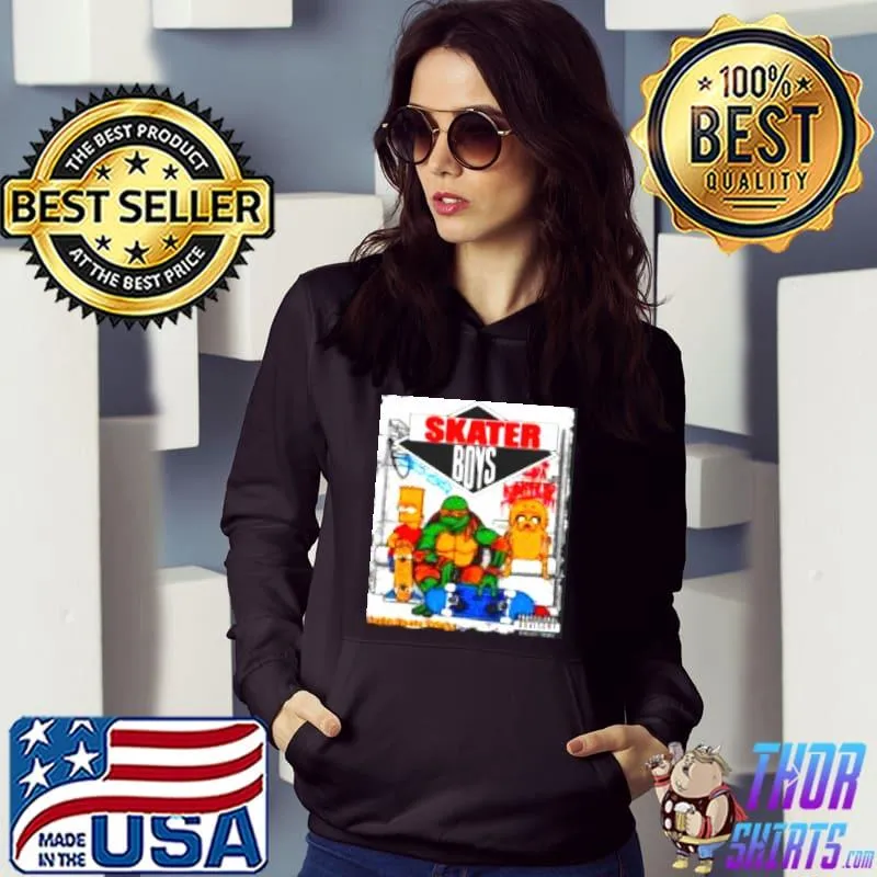 Ninja Turtles and Simpsons Skater Boys Hoodie