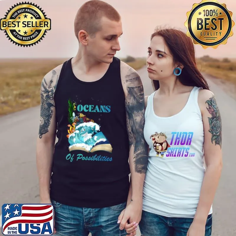 Oceans of Possibilities Sea Animal Fish Summer Reading T-Shirt Tank Top