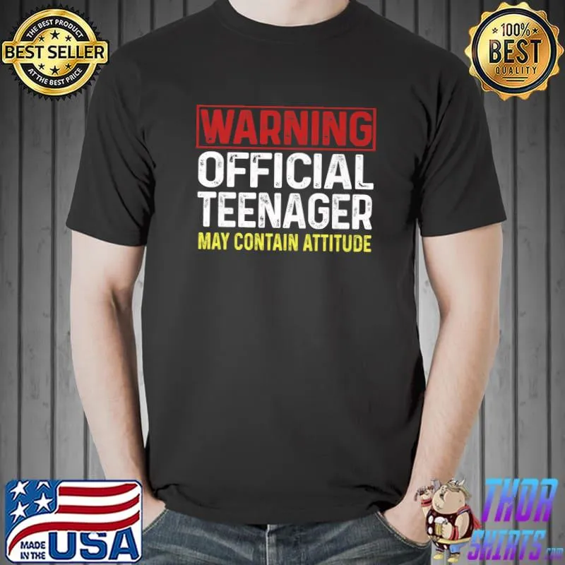 Official teenager may contain attitude 13 birthday 13th Premium T-Shirt