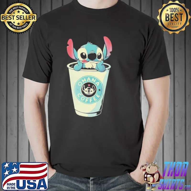 Ohana coffee cute stitch shirt