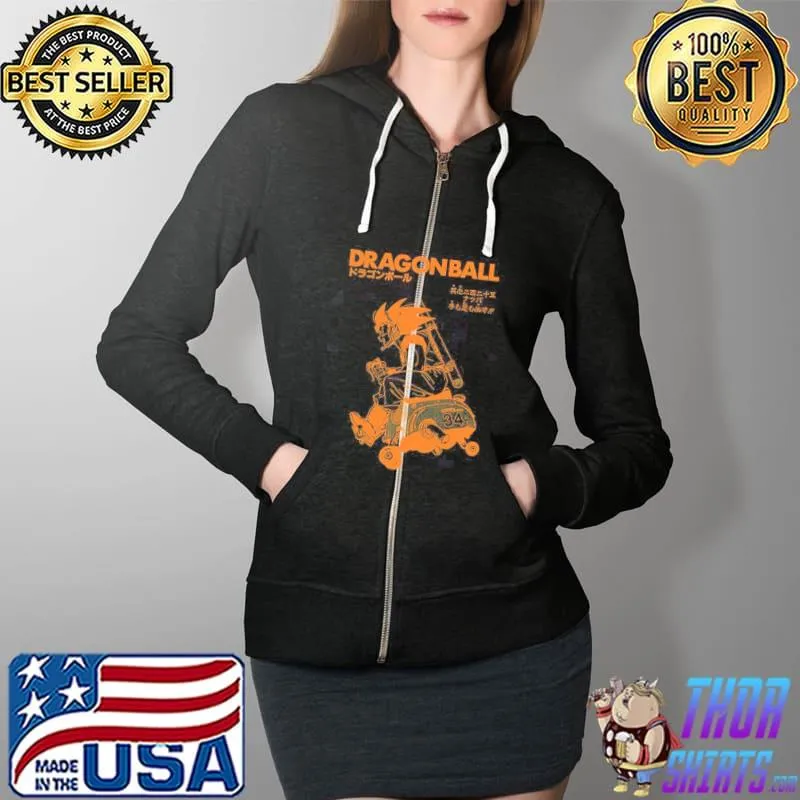 Orange goku dragon ball anime Full Zip Hooded