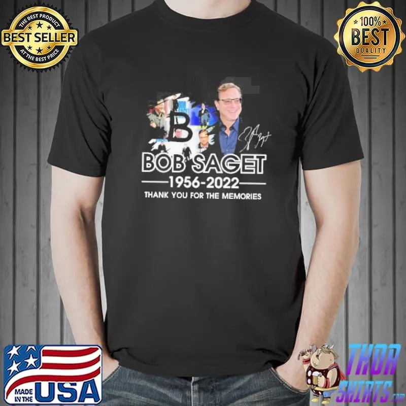 Original Bob Saget 65 years 1956 2022 signature thank you for the memories shirt