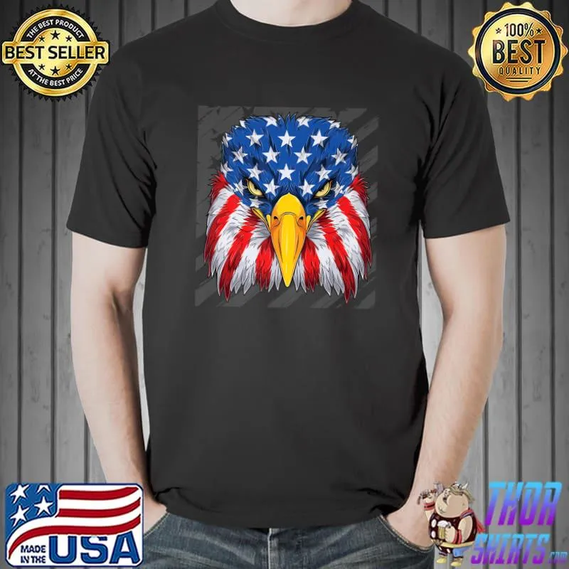 Patriotic Eagle 4th of July USA American Flag Merica men kid Premium T-Shirt
