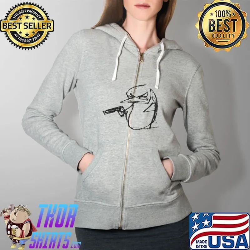 Penguin with gun Full Zip Hooded