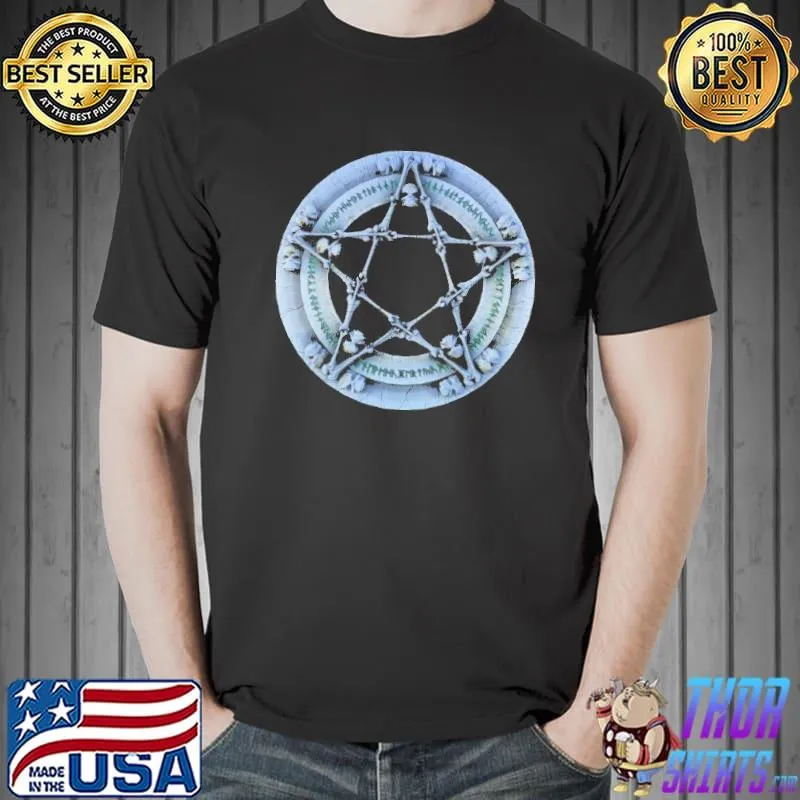Pentagram rune skull protective talisman norse mythology shortsleeve shirt