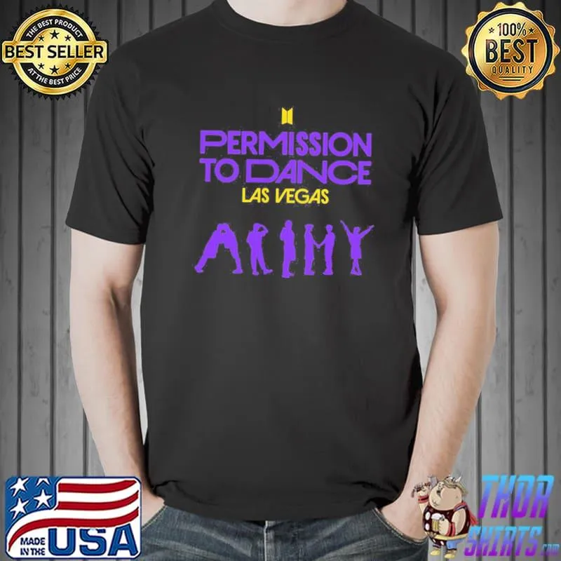 Permission to dance concert bts army silhouette purple Unisex