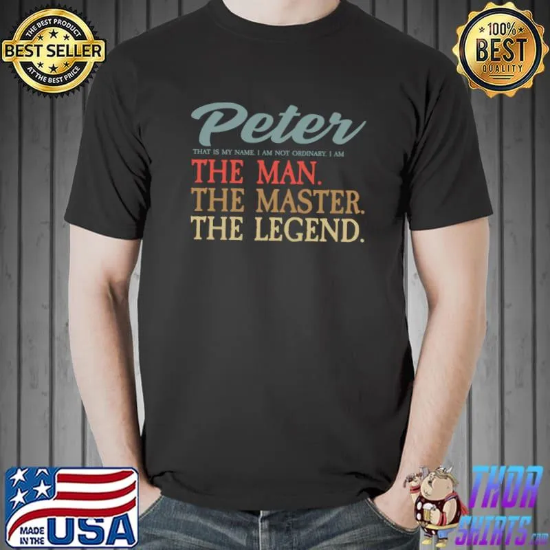 Peter first name I pride vintage I Peter name T-Shirt
