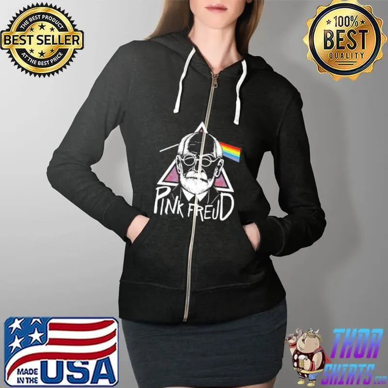 Pink freud sarcastic funny pink freud dark side Full Zip Hooded