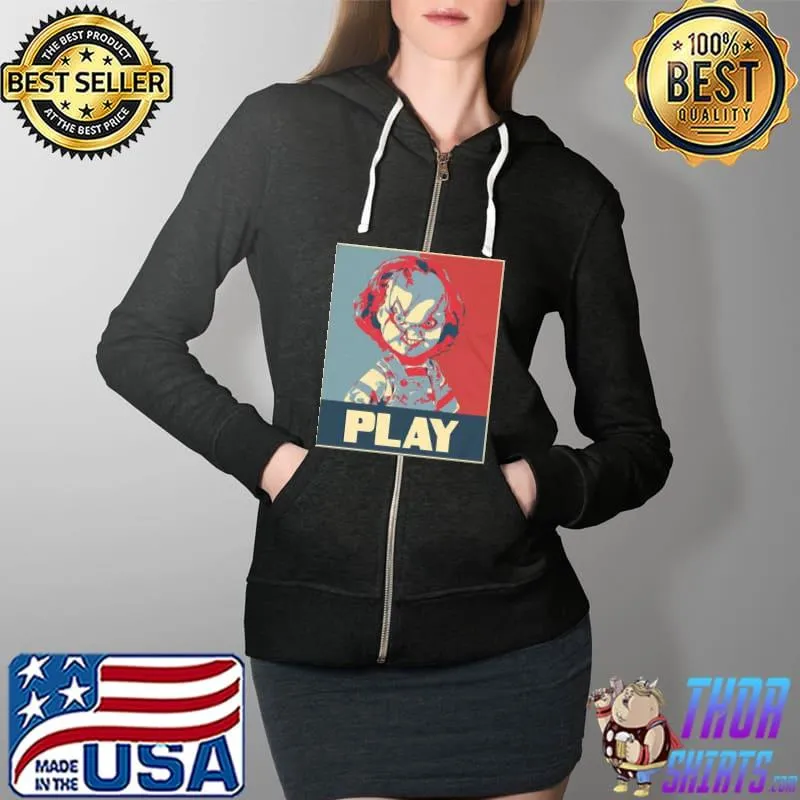 Play chucky horror character halloween hope vintage Full Zip Hooded