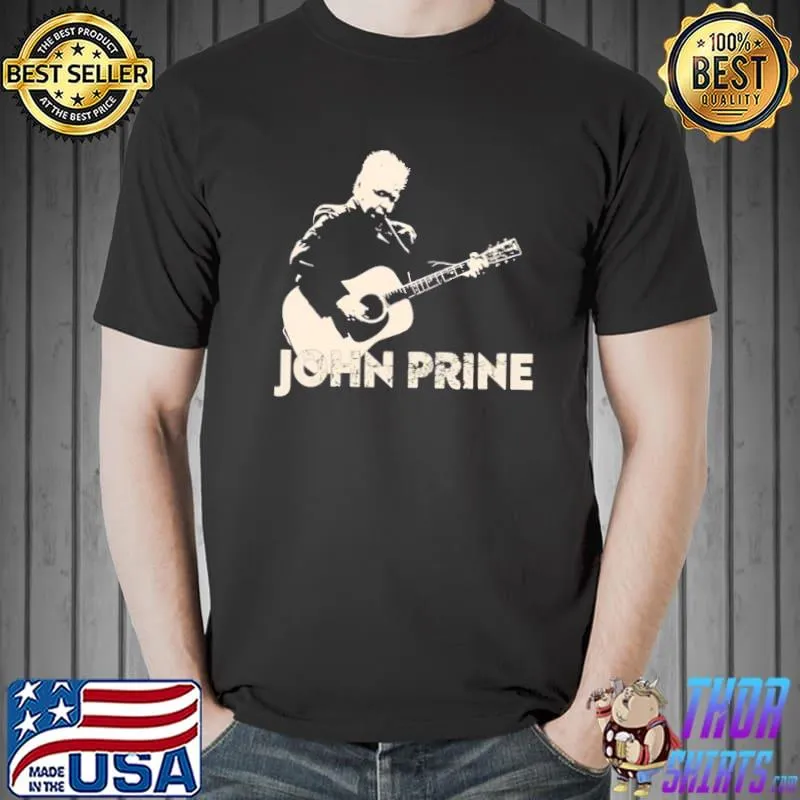 Playing guitar john prine shirt
