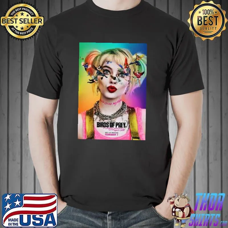 Portrait of haley quinn margot robbie design shirt