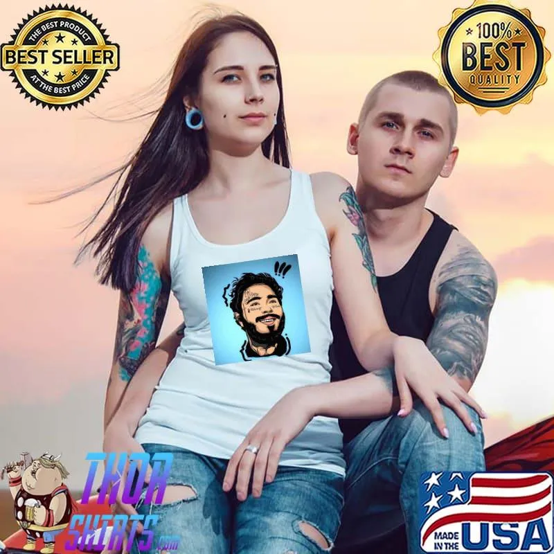 Portrait post malone fan art Tank Top