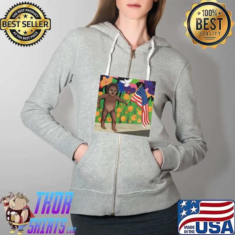 Prince America girl album cover white Full Zip Hooded