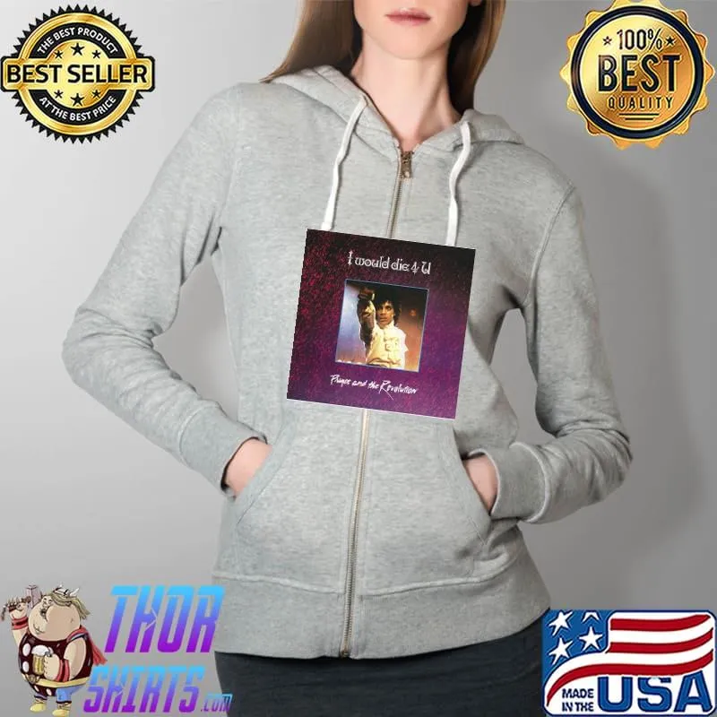Prince I would die 4 u album cover white Full Zip Hooded