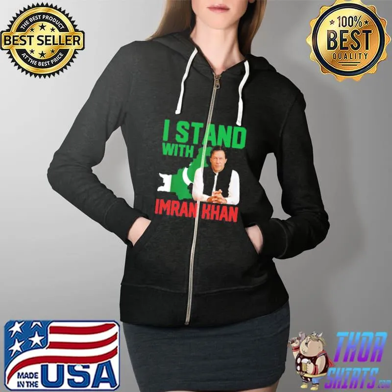 PtI Pakistan support freedom I stand with imran khan Full Zip Hooded