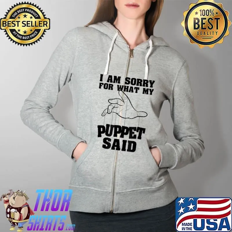 Puppetry marionette puppeteer puppets storytelling comedy Full Zip Hooded