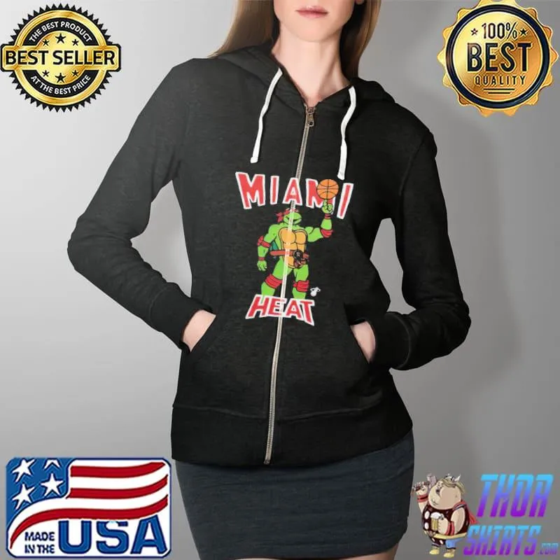 Raphaelnage mutant ninja turtles x miamI heat Full Zip Hooded
