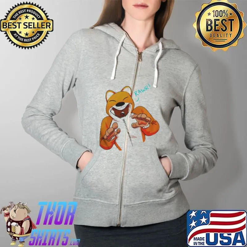 Rawr fox monster zack Full Zip Hooded