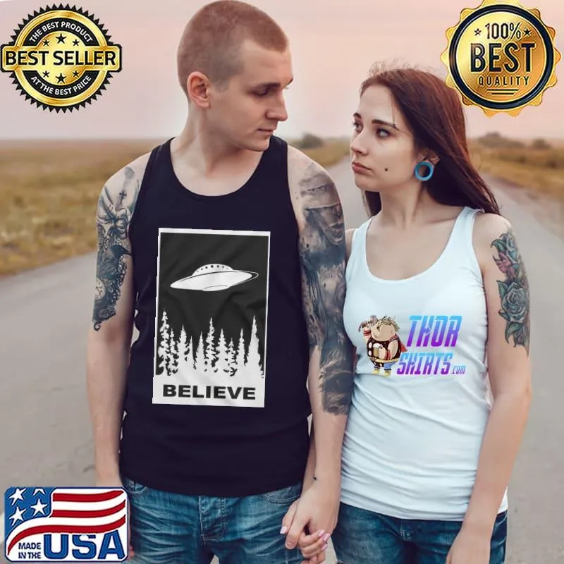 Reality glitch believe in ufos black mens Tank Top