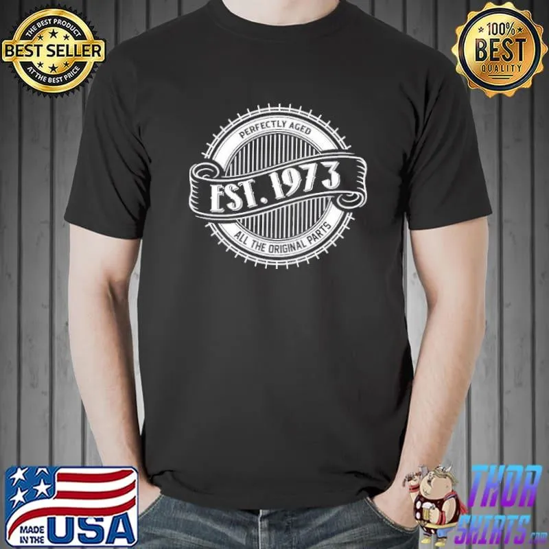 Reality glitch est 1973 birthday celebration mens shirt