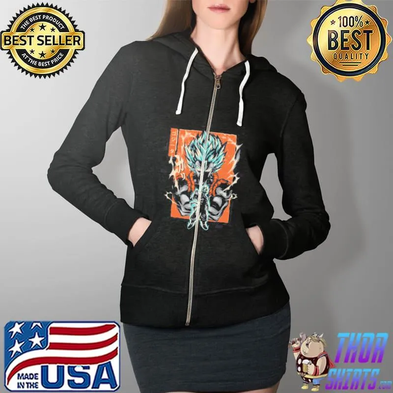 Retro orange gogeta retoro dragon ball anime Full Zip Hooded