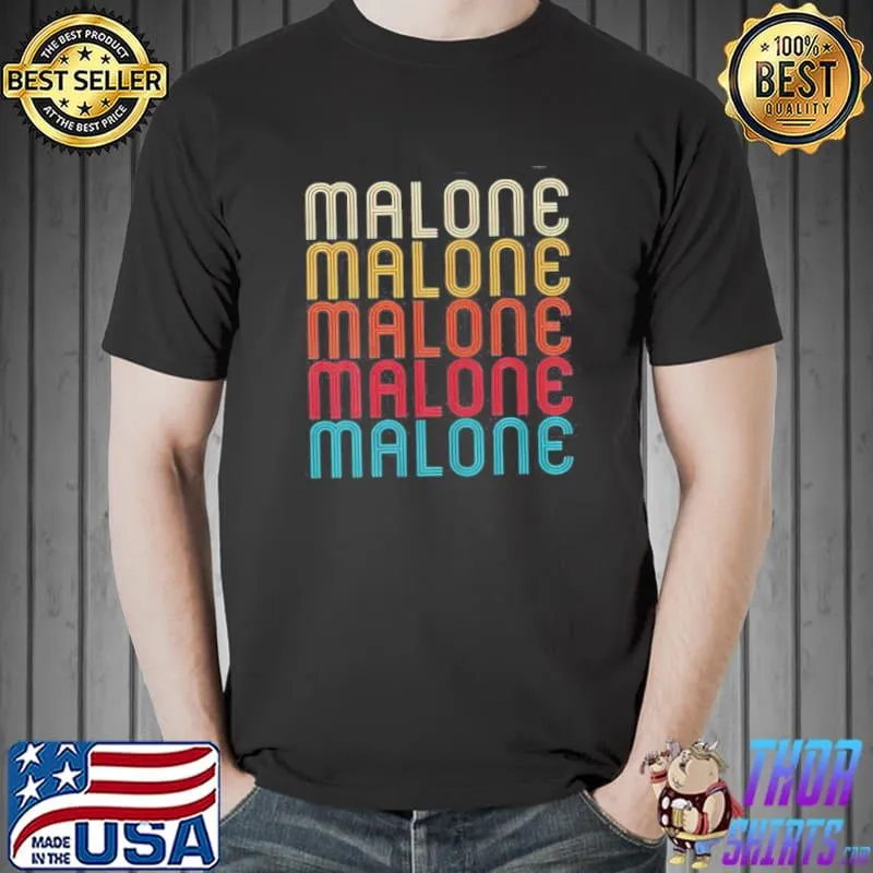 Retro vintage style name malone shirt