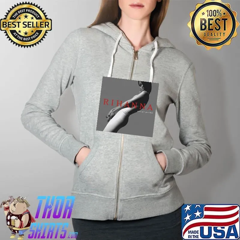 Rihanna good girl gone bad album cover white Full Zip Hooded
