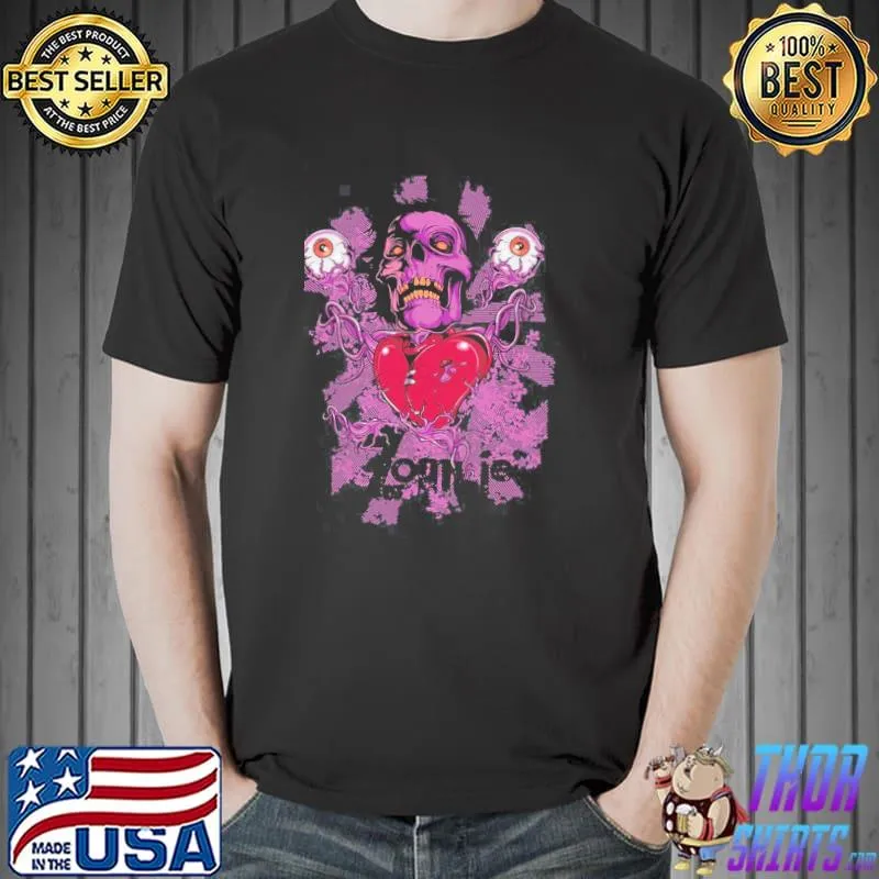 Ripped zombie skull face purple Unisex
