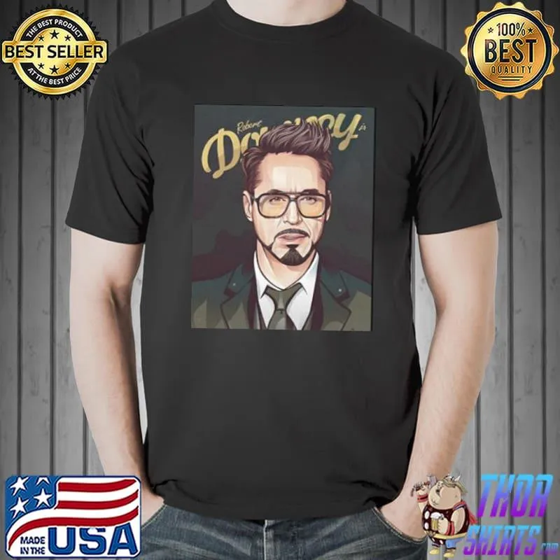 Robert Downey Jr Marvel Ironman Design Unisex T-Shirt