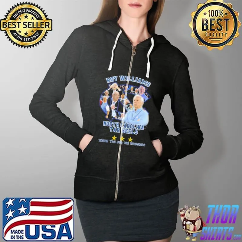 Roy williams north carolina tar heels thank you for the memories Full Zip Hooded