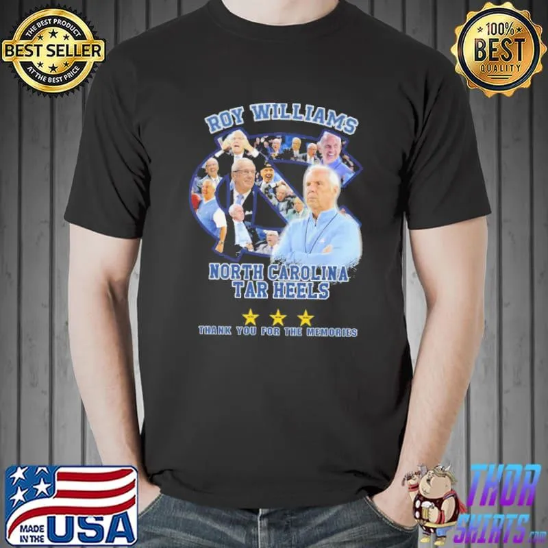 Roy williams north carolina tar heels thank you for the memories Unisex