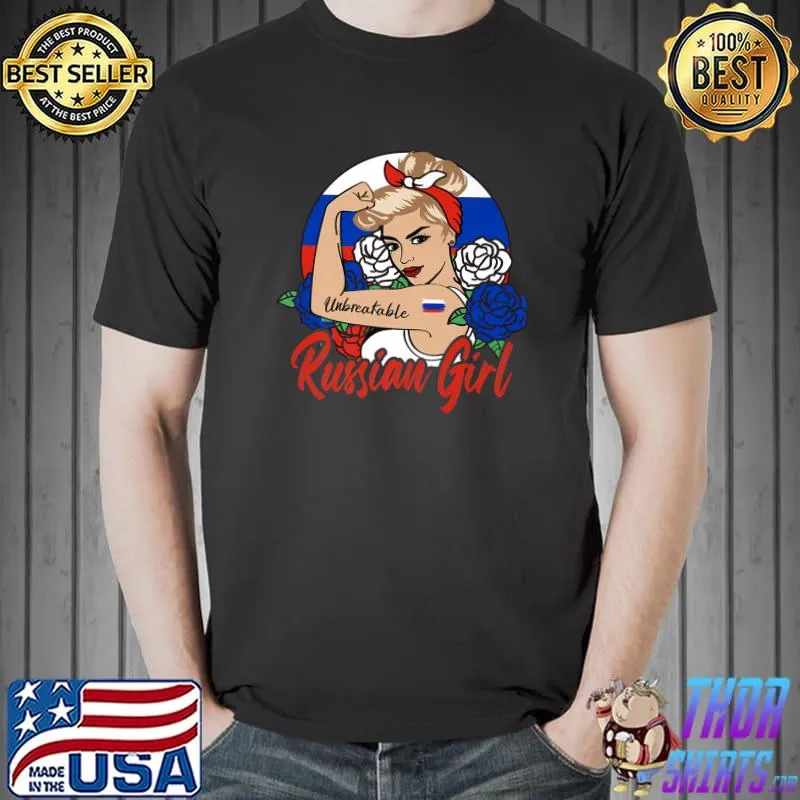 Russian Girl Russia Woman Russians Flag Premium T-Shirt Unisex