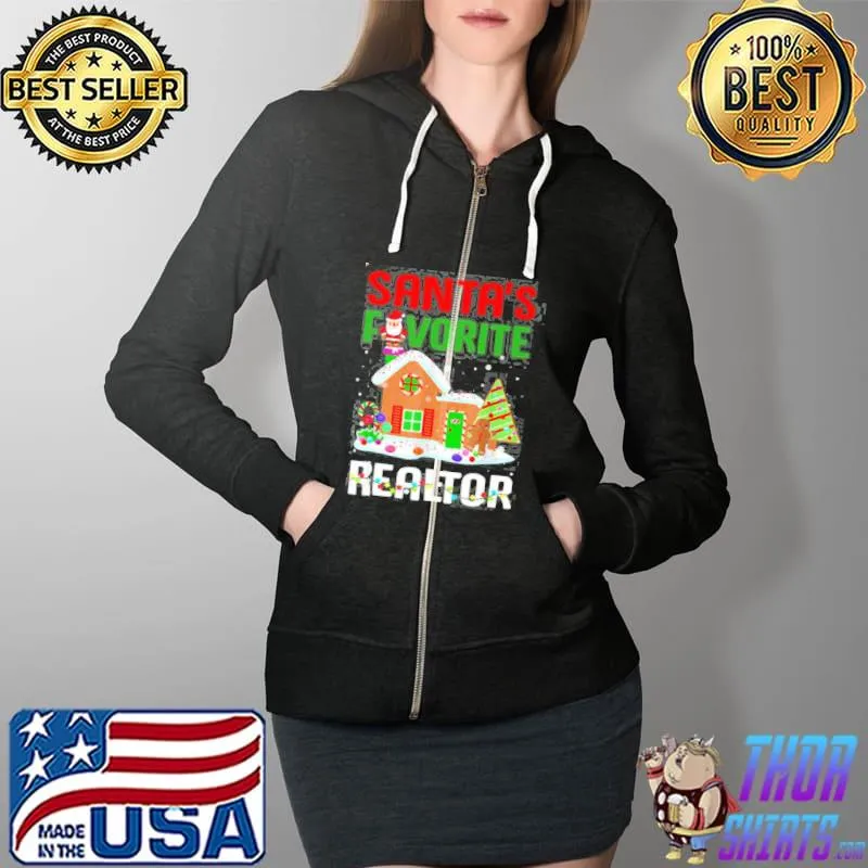 Santas favorite realtor merry christmas funny Full Zip Hooded