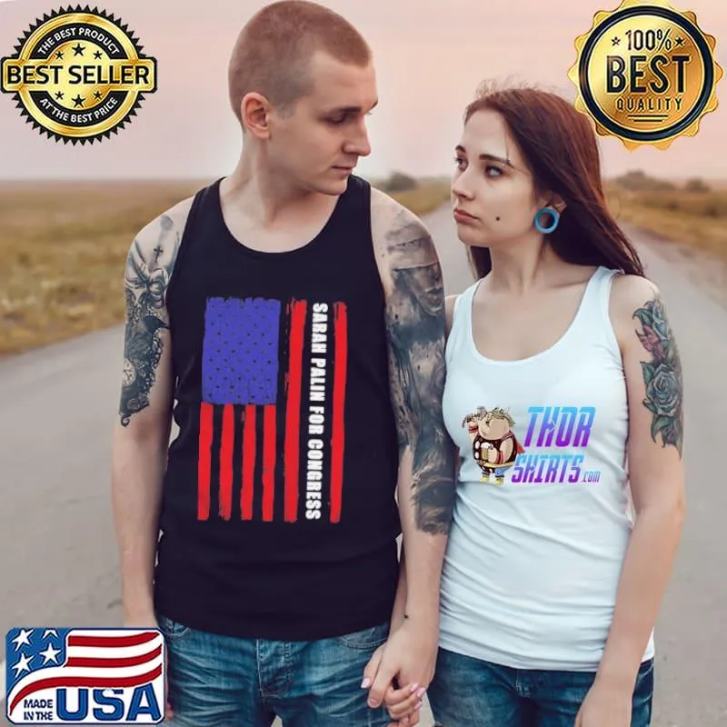 Sarah palin for congress usa flag Tank Top