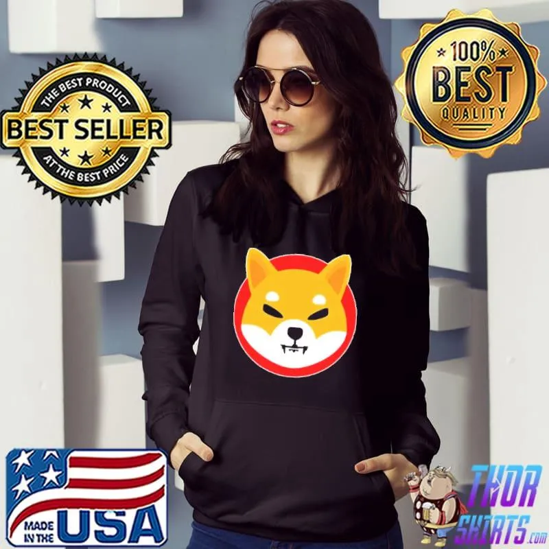 Shiba Inu SHIB Token Crypto Currency Logo Ladies Essentia Shirt Hoodie