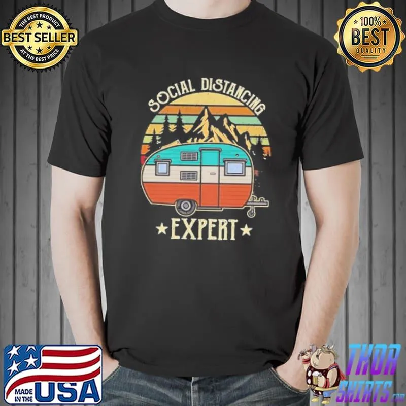 Social Distancing Expert Vintage Hippie Car Unisex T-Shirt