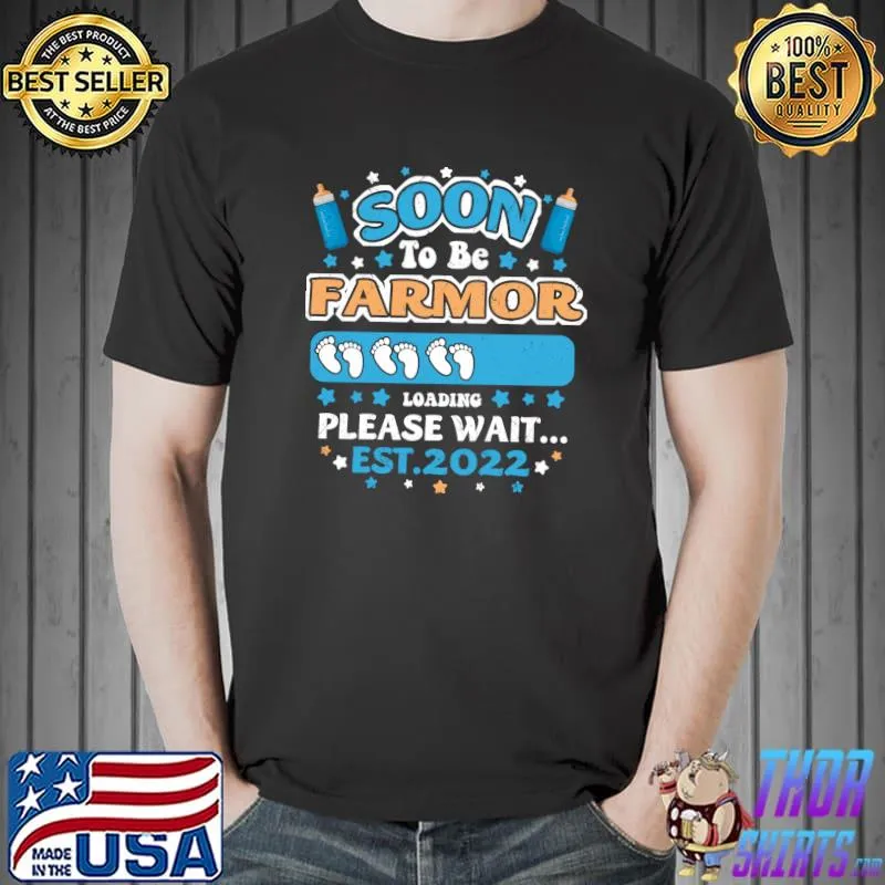 Soon To Be Farmor Grandma Loading EST 2022 T-Shirt