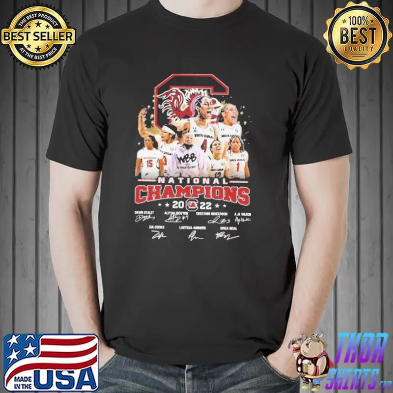 South Carolina Gamecocks National Champions 2022 signatures shirt