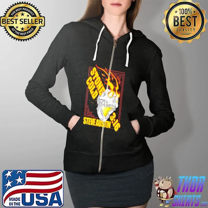 Stone Cold 3 16 Steve Austin Skull Shirt Full Zip Hooded