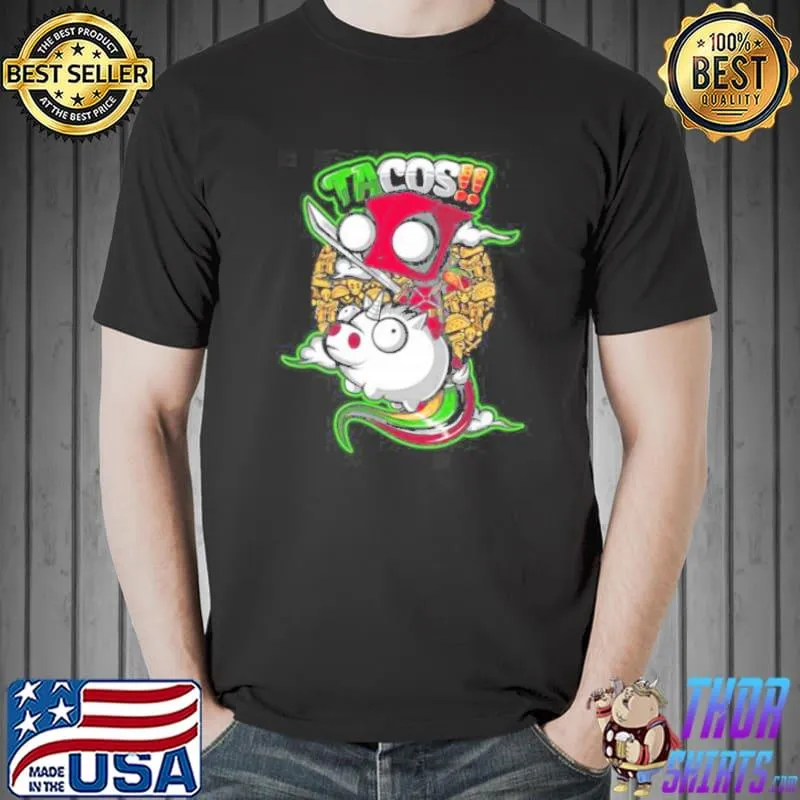 Tacos and unicorn retro comic design Unisex