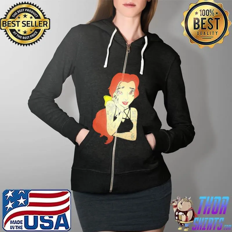 Tattoos Girl Shirt Full Zip Hooded