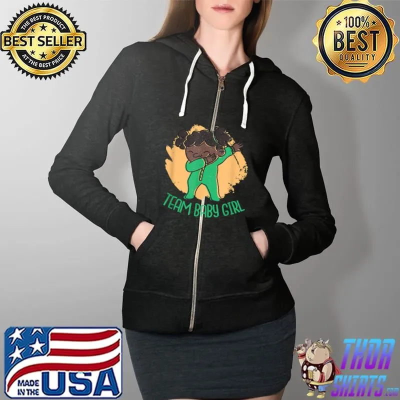 Team Baby Girl Cute African American New Daughter Parents T-Shirt Full Zip Hooded