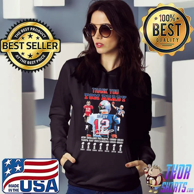 THank You Tom Brady New England Patriots 2000 2019 Shirt Hoodie