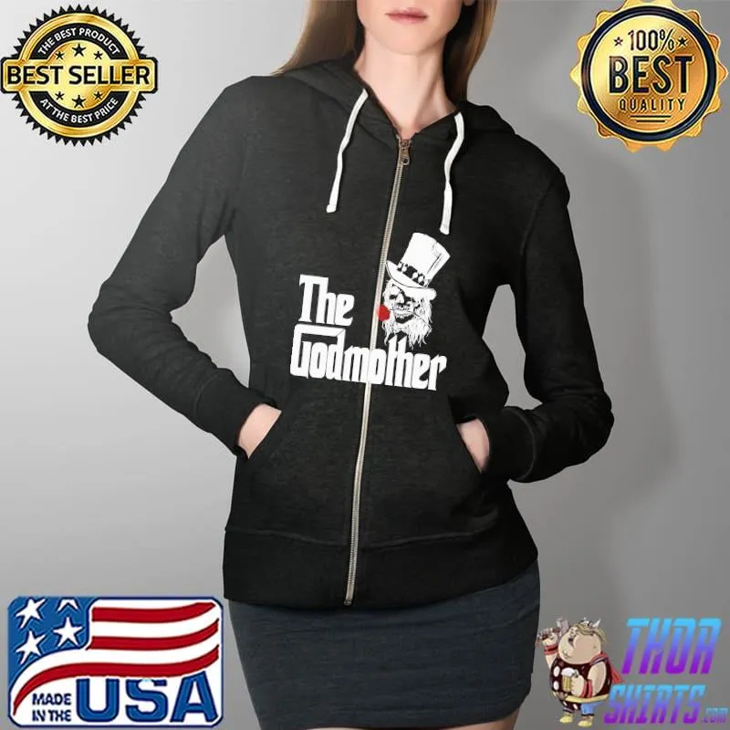 The GodMother Skull Roses Shirt Full Zip Hooded